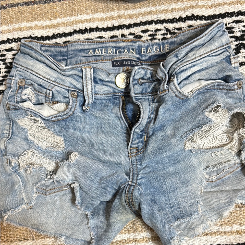 American Eagle Distressed Denim Shorts